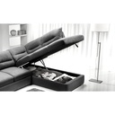 Divano angolare Stefy con penisola contenitore sinistra 268x212