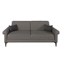 Divano letto Silvera 3 posti tessuto spigato grigio marrone