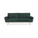 Divano letto tre posti in velluto Verde Scuro JOHNNY 210x83x h85 cm