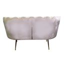 Divano velluto Tulipan crema cm 128x74h50