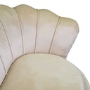 Divano velluto Tulipan crema cm 128x74h50