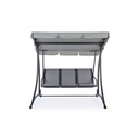 Dondolo in acciaio tre posti Antracite GRELY 190x120x h185 cm