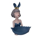 Donna resina svuotatasche blu cm 24x26h32