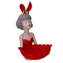 Donna resina svuotatasche rosso cm 24x26h32