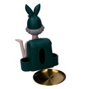 Donna resina svuotatasche vassoio e scatola verde cm 23x20h36