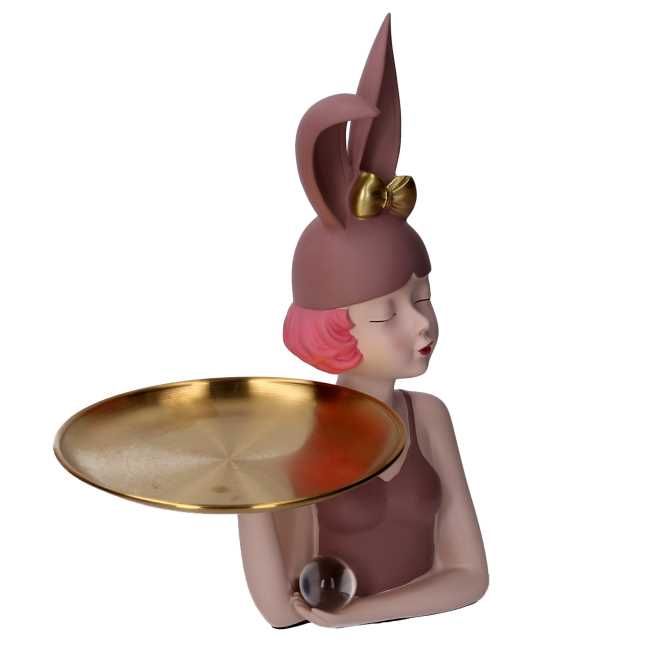 Donna resina svuotatasche vassoio violacm 17x20h31