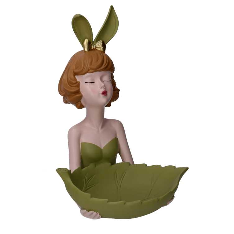 Donna resina svuotatasche verde cm 24x26h32