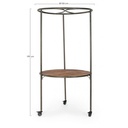 Espositore industriale con tetto e ruote D103X199h cm