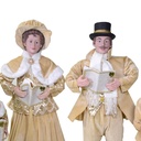 Famiglia cantori tessuto oro set 4pz cm34x22h95