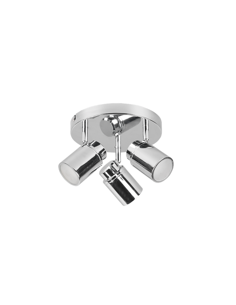 Faretto 3 Spot Orientabili Metallo Cromo Angelo Trio Lighting