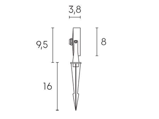 Faretto C/Picc 9W Led 4000K  linea ciak  grafite