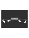 Faretto Clapton 4 Spot Led Cromo E Vetro Bianco L96 cm Trio Lighting