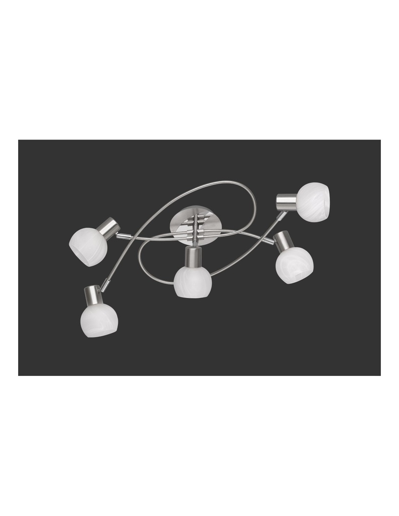 Faretto Da Soffitto Girandola 5 Led Antibes Nichel Trio Lighting