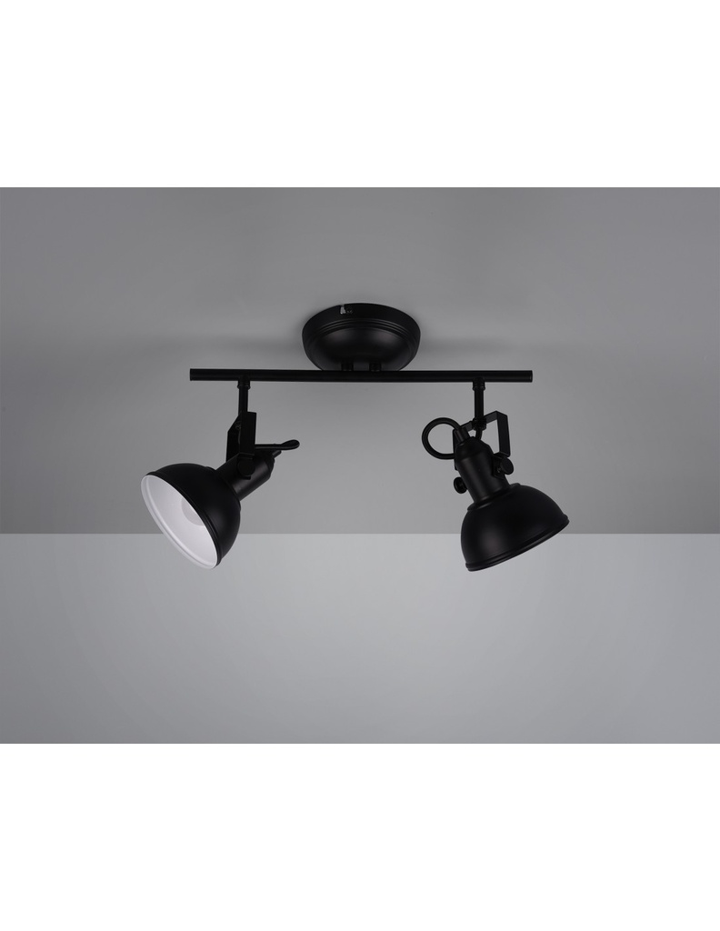 Faretto Gina Nero Opaco 2 Spot L36 cm Trio Lighting