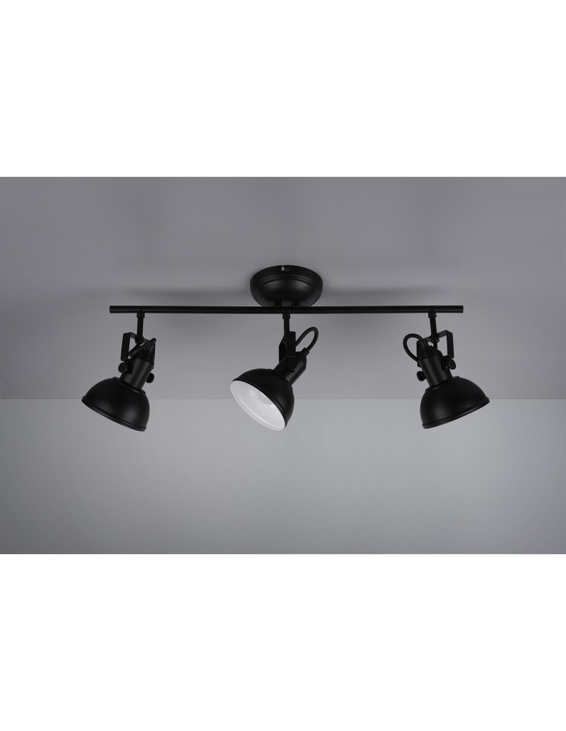 Faretto Gina Nero Opaco 3 Spot L60 cm Trio Lighting