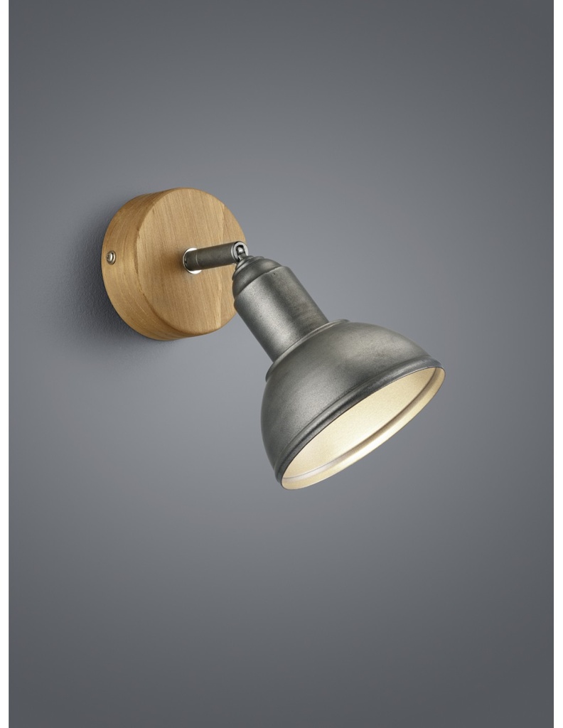 Faretto Industriale Spot Delhi Nichel L11 cm 1xE14 Trio Lighting