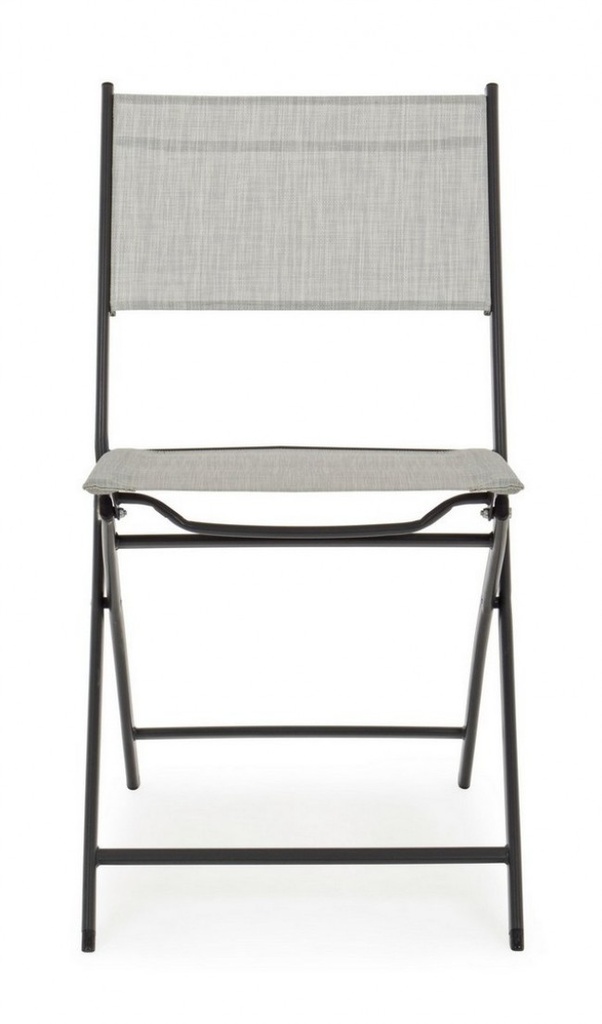 4x Sedia Pieghevole Martinez Grigio Chiaro -