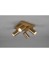 Faretto Marley 4 Spot GU10 Ottone Invecchiato 24x24 cm Trio Lighting