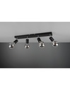 Faretto Spot 4xE27 Vannes Nero L60 cm Trio Lighting