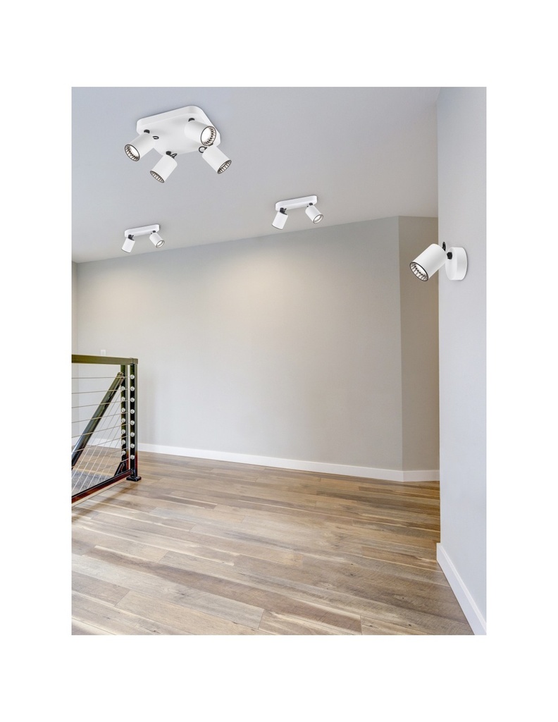 Faretto Spot Cilindrico GU10 Orientabile Pago Bianco Trio Lighting