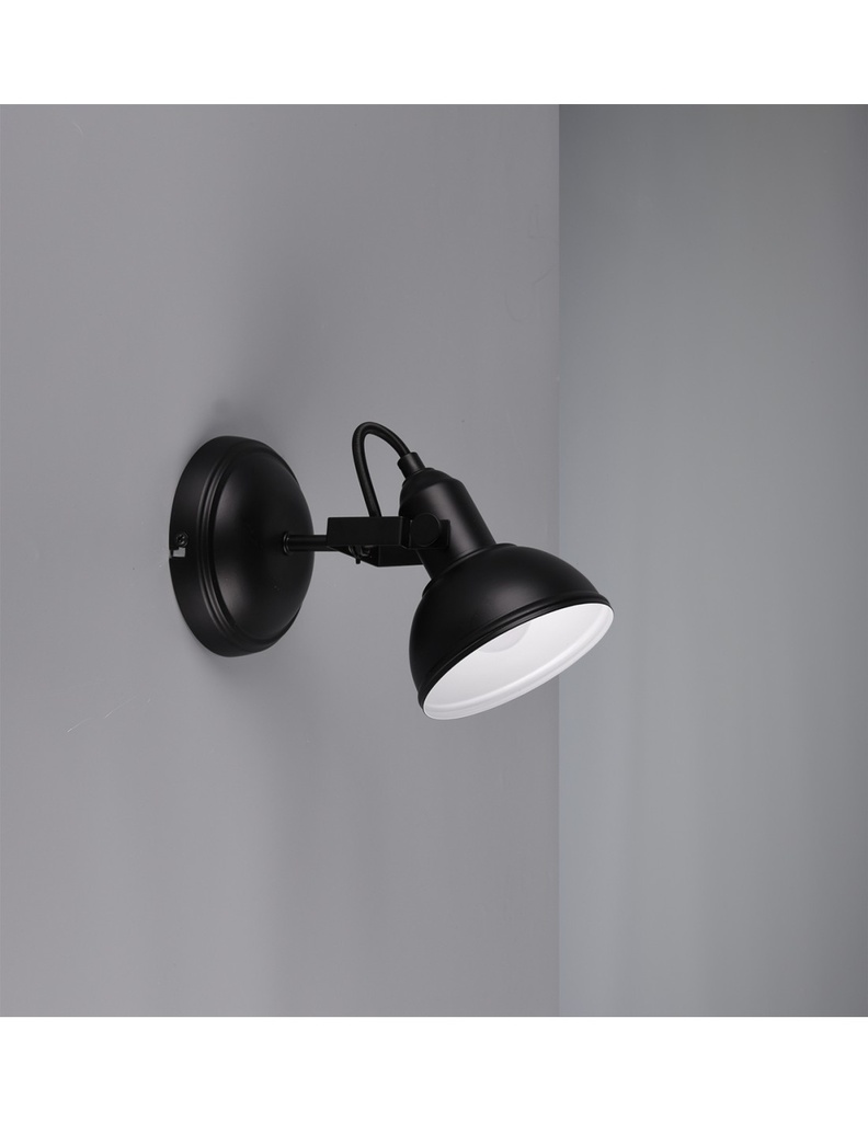 Faretto Spot Gina Nero Opaco Ø13 cm Trio Lighting