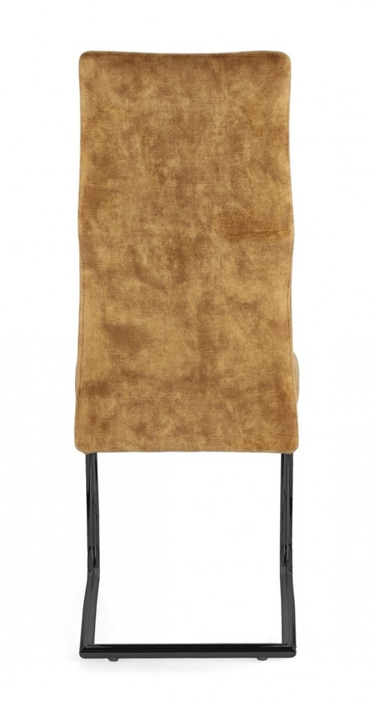 4x Sedia Thelma Velluto Giallo