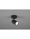 Faretto Spot Orientabile Metallo Nero Angelo Trio Lighting