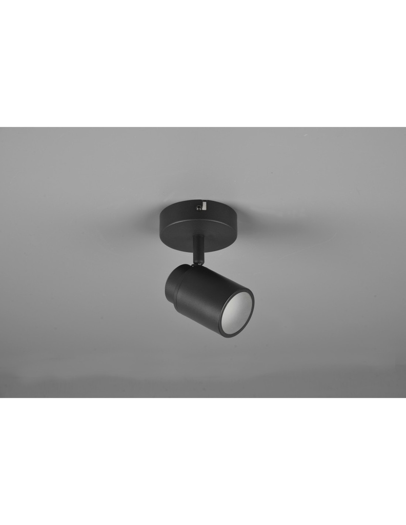 Faretto Spot Orientabile Metallo Nero Angelo Trio Lighting