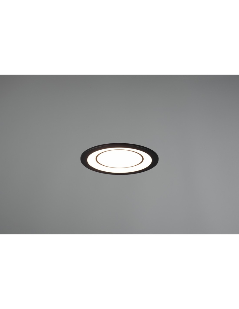 Faretto da Incasso Core Nero Led 10w 3000k Ø14 cm Trio Lighting