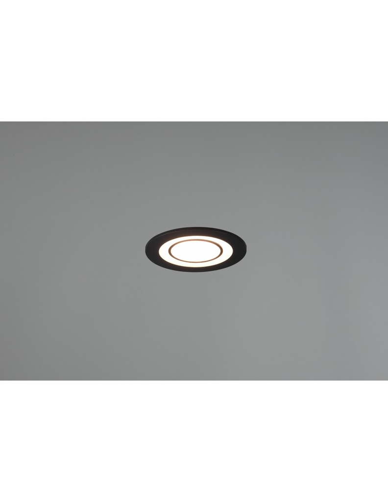 Faretto da Incasso Core Nero Led 5w 3000k Ø8 cm Trio Lighting