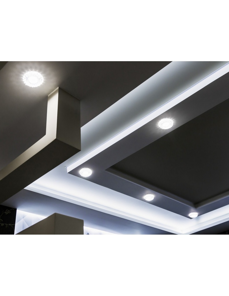 Faretto da Incasso Dolomite 1xGU10 Cromo Con Kristallglas Ø9 cm Trio Lighting