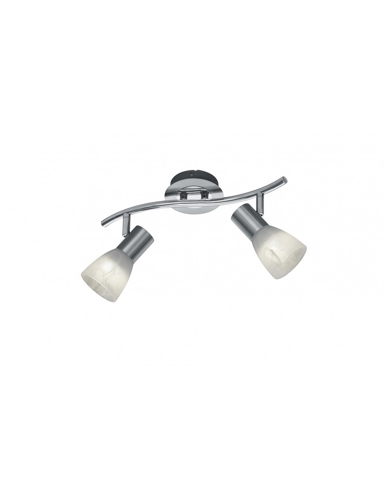 Faretto da Soffitto 2 Spot E14 Orientabili Levisto Nichel Trio Lighting