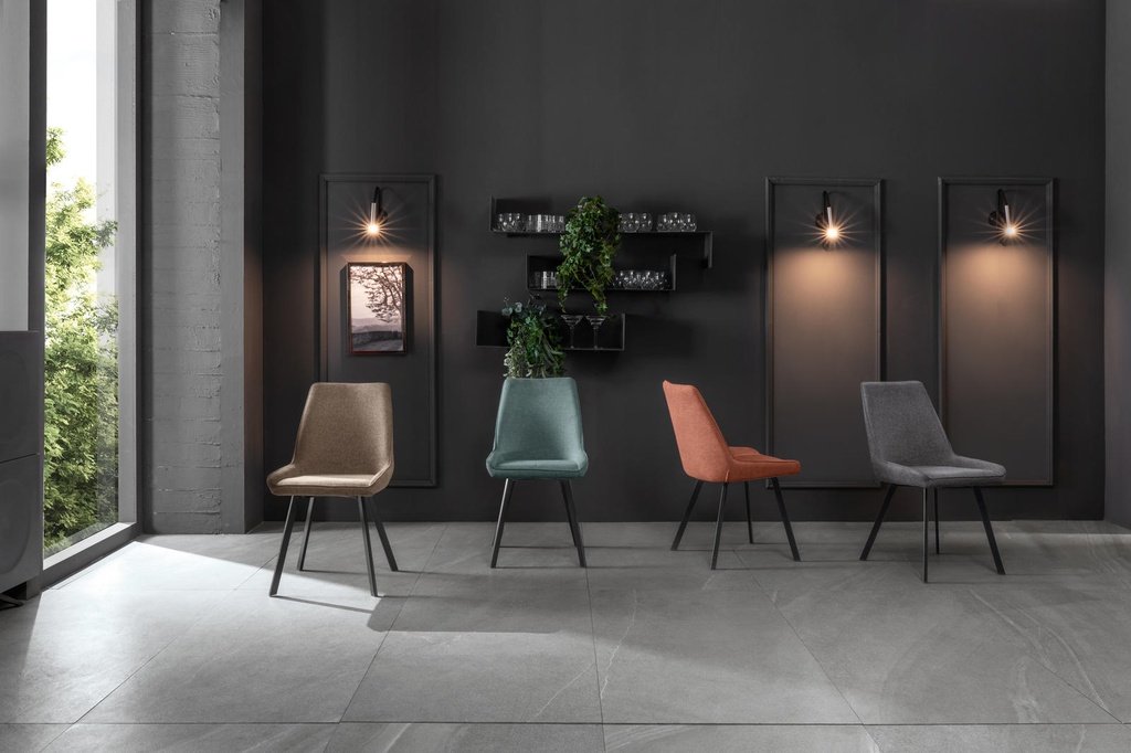 4x Sedia in Microfibra 48cm x 60cm H. 87cm