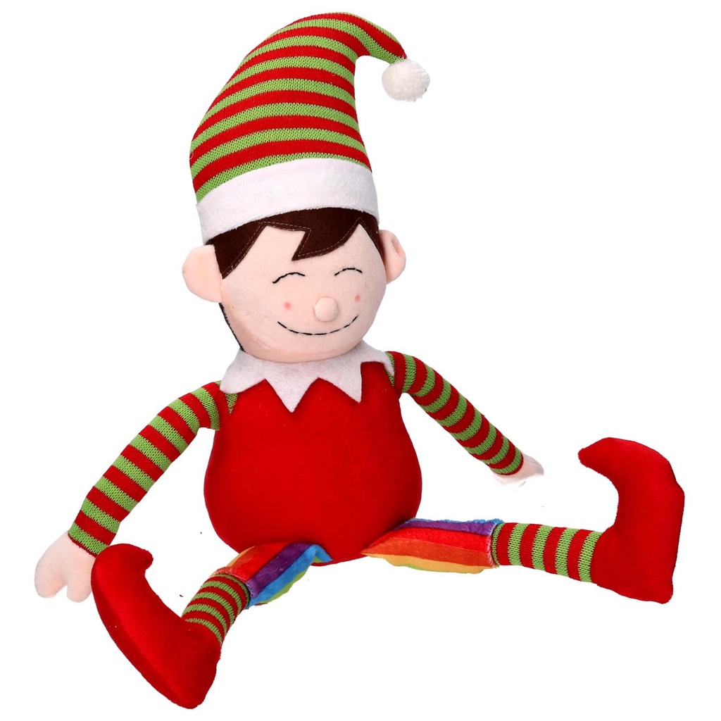 Polyester doorstop sitting elf cm28x14h32