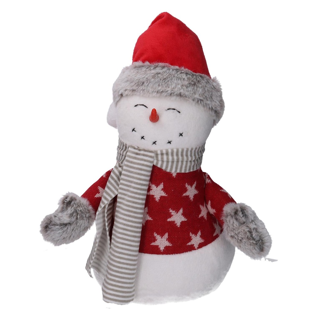 Polyester snowman doorstop cm19x13h31