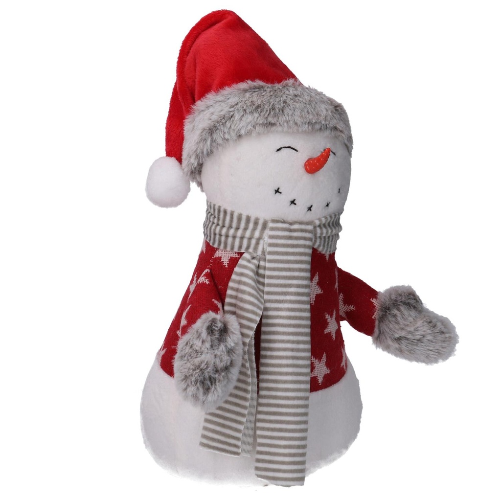 Polyester snowman doorstop cm19x13h31