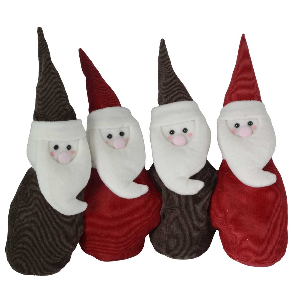Doorstop fabric Santa Claus red brown cm38x8h32