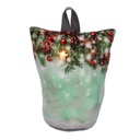 Fabric doorstop with light blue led decorations cm11h19