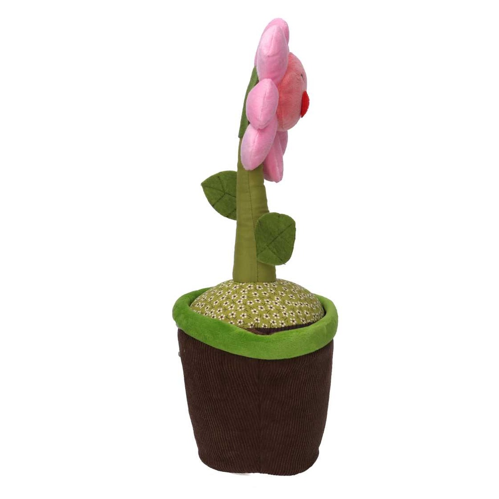 Fermaporta tessuto fiore rosa cm 12x12h35