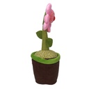 Fermaporta tessuto fiore rosa cm 12x12h35