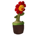 Fermaporta tessuto fiore rosso cm 12x12h35