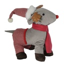 Reindeer fabric doorstop with gray hat cm28x15h35