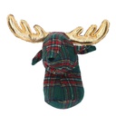 Green reindeer fabric doorstop cm25x21h34