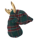 Green reindeer fabric doorstop cm25x21h34
