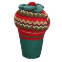 Fermaporta tessuto rosso verde cactus cmø8/15h24