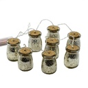 Garland for bottles wire 8 pieces platinum glass with led 200cm