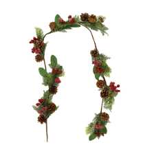 Red plastic garland cm150