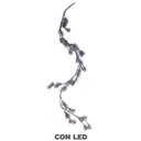 Snowy green garland with 44 leds cm180h20