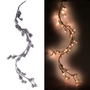 Snowy green garland with 44 leds cm180h20