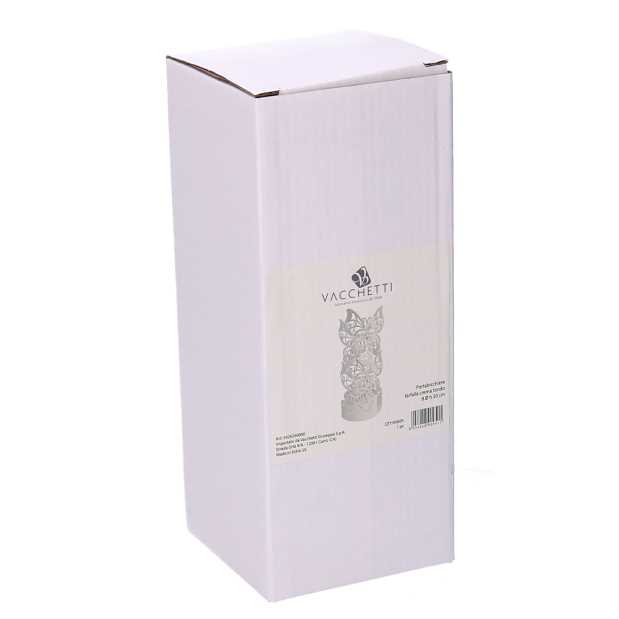 Festone vetro pallina bianco filo 27 pezzi cm65